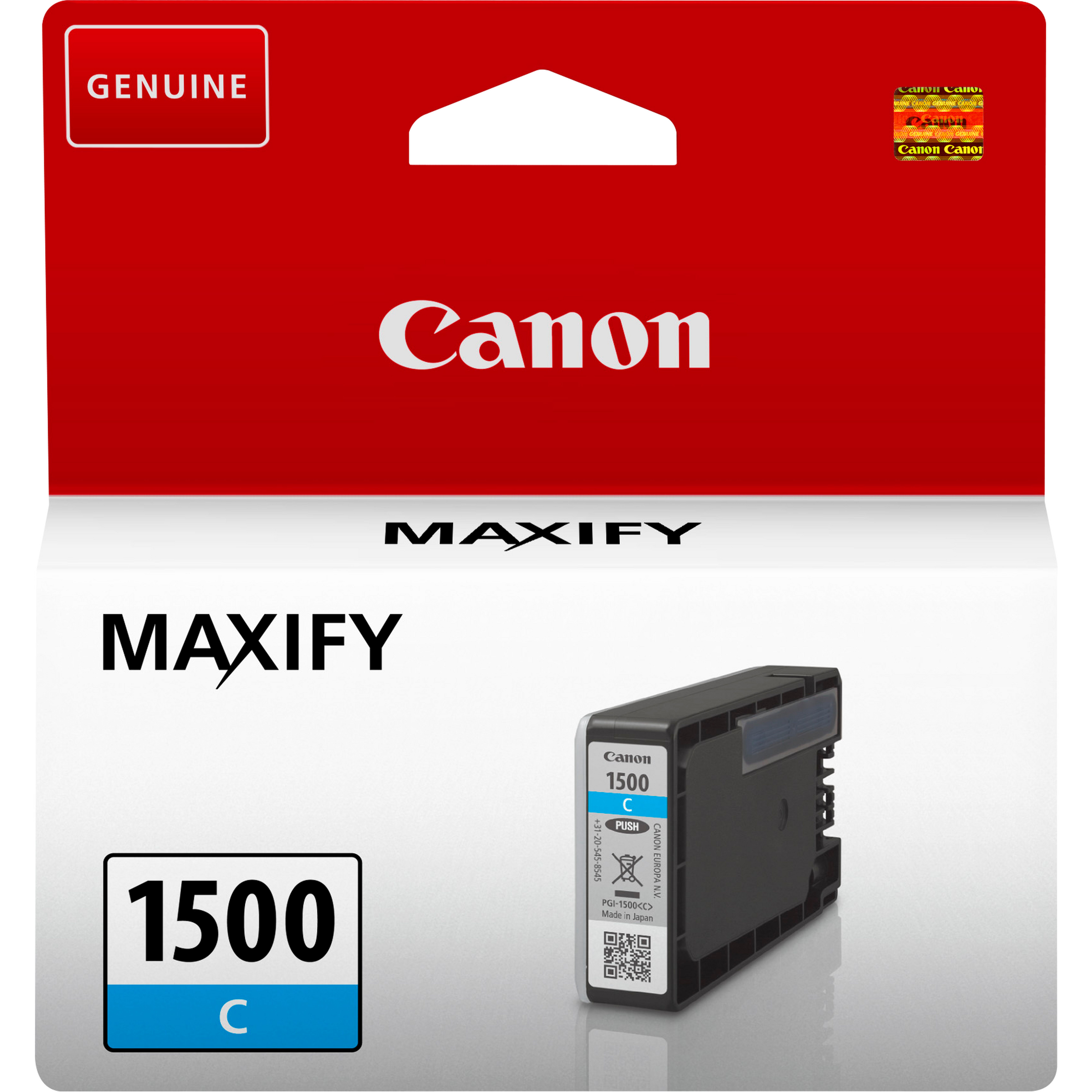Глава за Canon Maxify MB2000/MB2100/MB2300/MB2700 Series - Ink - /1500/ - PGI1500C (PGI-1500C) / 9229B001 - Cyan - PN 9229B001