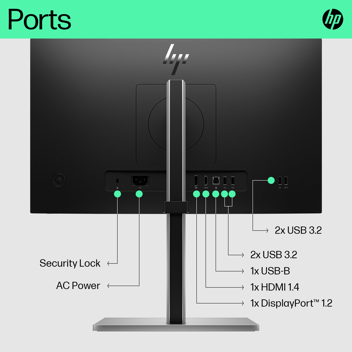 Монитор HP Monitor 6N4E8AA / 6N4E8AA#ABB Black (21.5 ") - PN 6N4E8AA#ABB