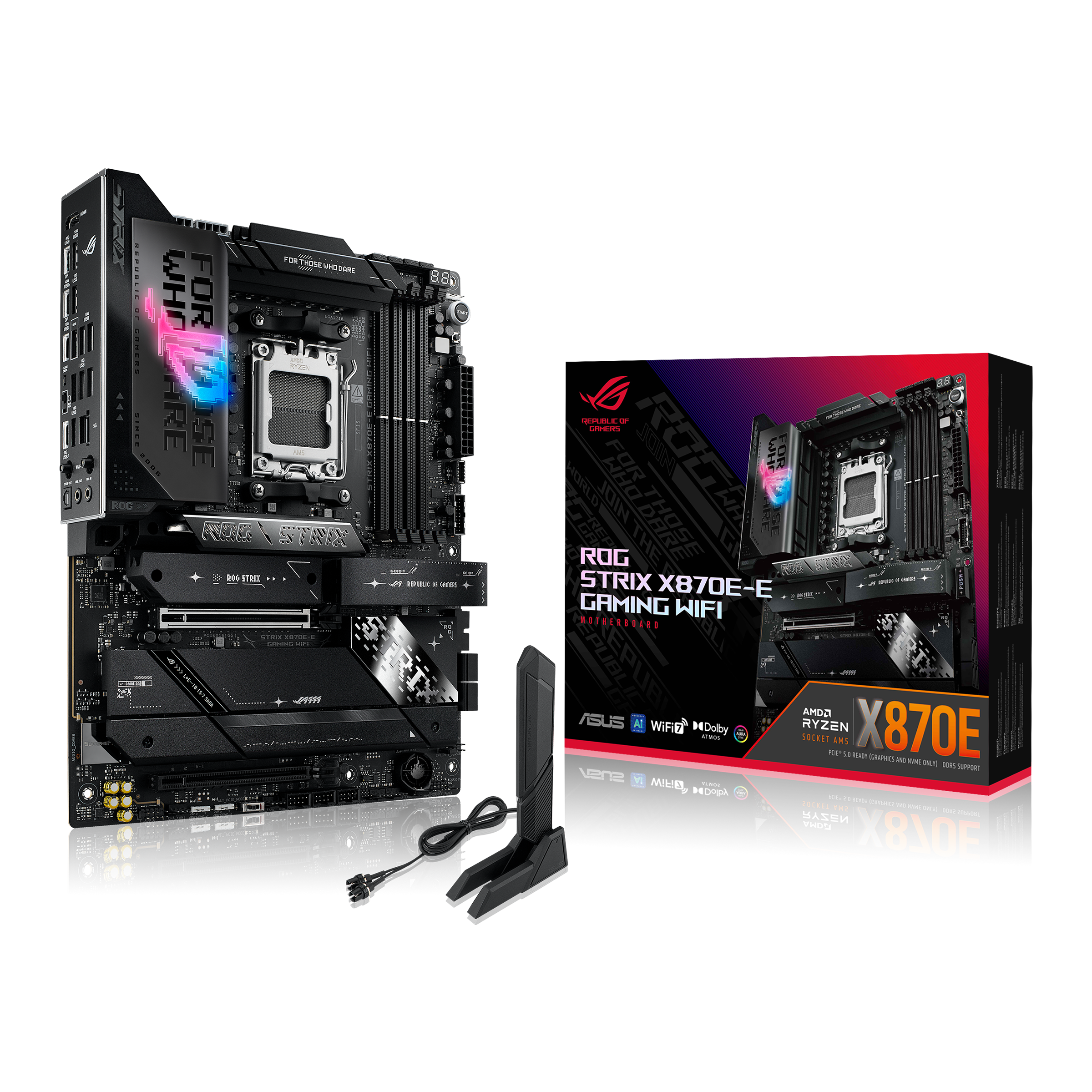 Дънна платка Asus Motherboard ROG Strix X870E-E Gaming WiFi / 90MB1IB0-M0EAY0 - Black - PN 90MB1IB0-M0EAY0