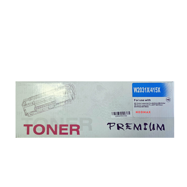 КАСЕТА ЗА HP Color Laserjet PRO M454dn/M454dw/MFP M479dw/M479fdn/M479fdw - HIGH CAPACITY - /415X/ - WITH CHIP / С ЧИП - Cyan - W2031X - PN HT-W2031X - NEOMAX