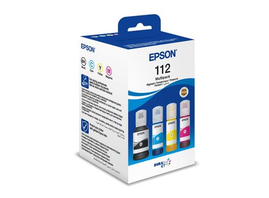 Комплект 4 бутилки мастила за Epson EcoTank L6400/L6500 Series - Ink - 3 x 70 ml + 1 x 127 ml - /112/ / C13T06C64A - BK/C/M/Y - Multipack - PN C13T06C64A