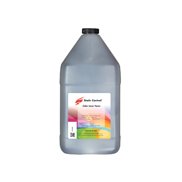 ТОНЕР БУТИЛКА ЗА КАСЕТИ ЗА HP Color Laserjet CP 1025/1215/1525/3525/5225  - Universal color toner - Black - PN MPTCOL-1KG-KOS - Static Control -  1 kg