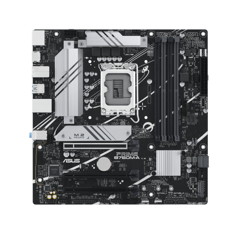 Дънна платка Asus Motherboard PRIME B760M-A-CSM / 90MB1EK0-M0EAYC - Silver/Black - PN 90MB1EK0-M0EAYC