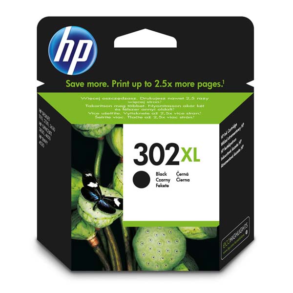 ГЛАВА ЗА HEWLETT PACKARD DeskJet 1110 Printer/2130 All-in-One/3630 All-in-One/ENVY 4520 All-in-One Printer/OfficeJet 3830/4650 All-in-One Printers - Black - HIGH CAPACITY - /302XL/ - PN F6U68AE