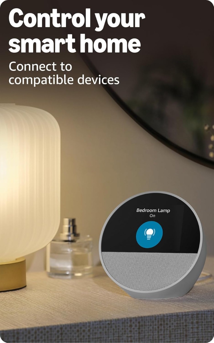Смарт тонколона Amazon Smart Home Hub Echo Spot / B0C2S2J7JP Black - PN B0C2S2J7JP