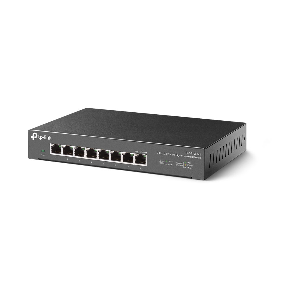 Суич TP-LINK Switch TL-SG108-M2 / TL-SG108-M2 - Black - PN TL-SG108-M2