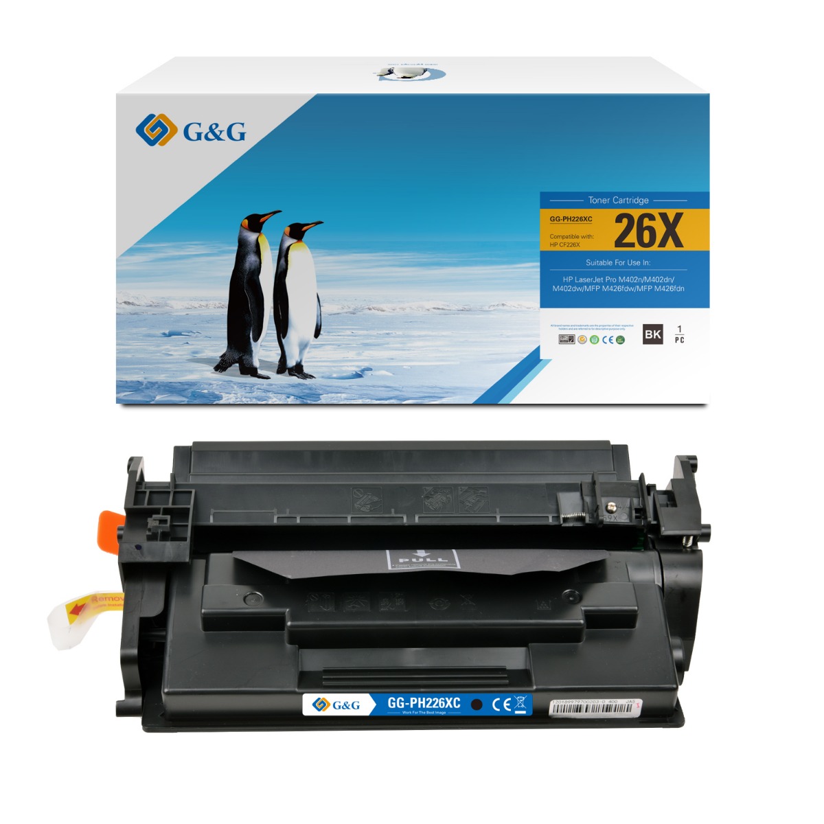 КАСЕТА ЗА HP LaserJet Pro M402/MFP M426 series - HIGH CAPACITY - /26X/ - Black - CF226X - PN NT-PH226XC - G&G