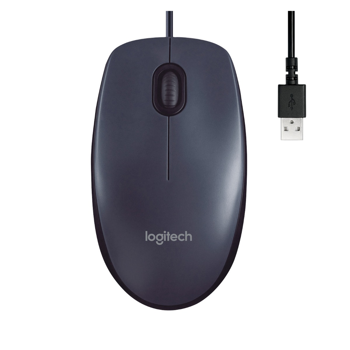 МИШКА LOGITECH B100 - Optical USB Mouse for Business, USB Type-A - Жична - Black - PN 910-003357