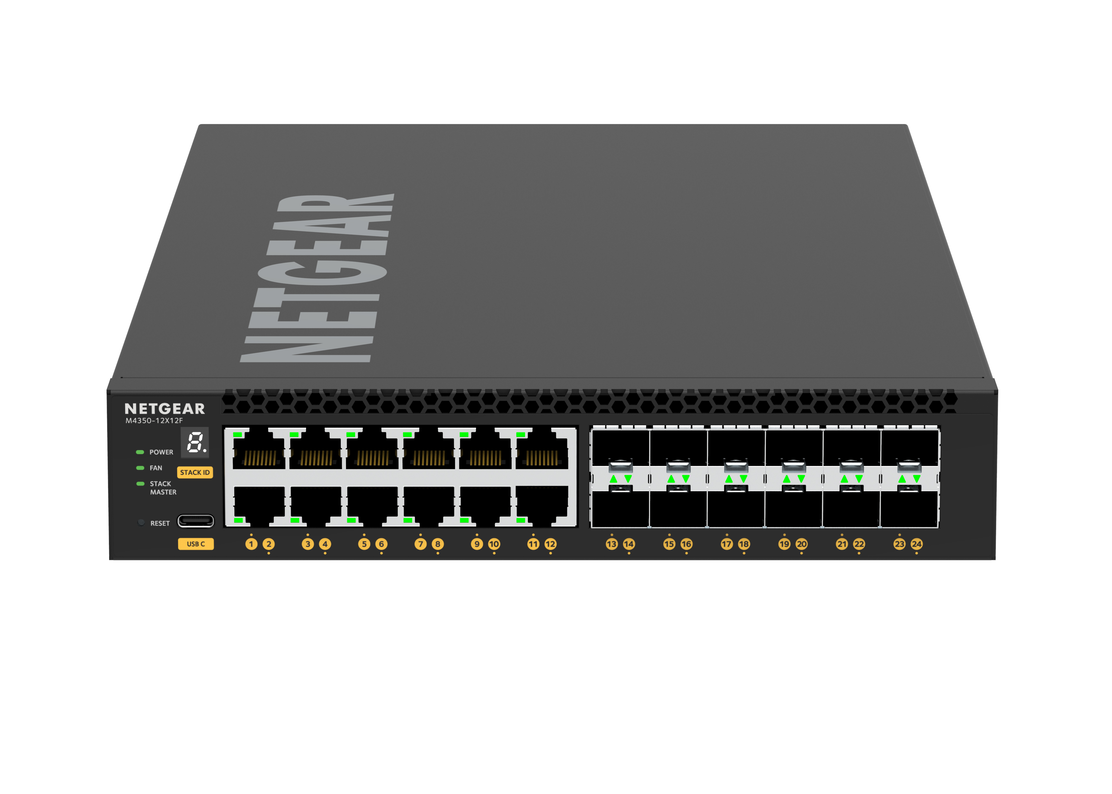 Netgear Switch M4350-12X12F / XSM4324-100NES Black - PN XSM4324-100NES