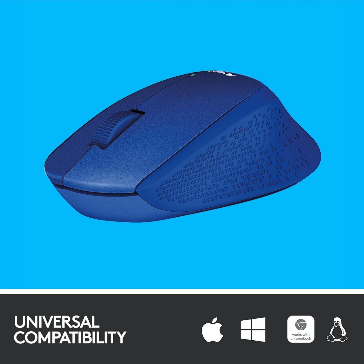 МИШКА LOGITECH M330 SILENT PLUS - RF Wireless, Alkaline - Wireless / Безжична - Blue - PN 910-004910