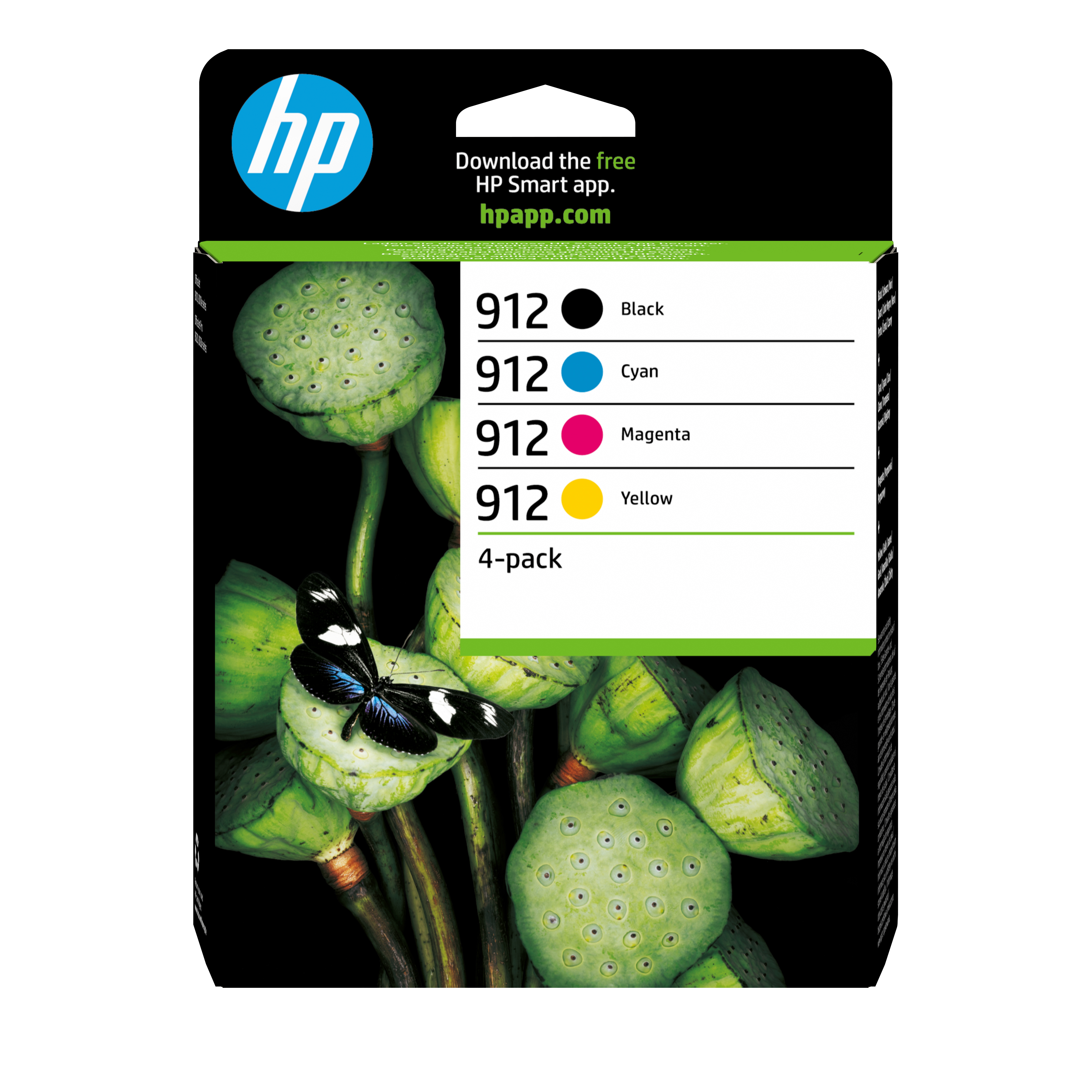 Комплект 4 глави за HP OfficeJet Pro 8010/8020 Series - Ink - /912/ / 6ZC74AE - BK/C/M/Y - Multipack - PN 6ZC74AE