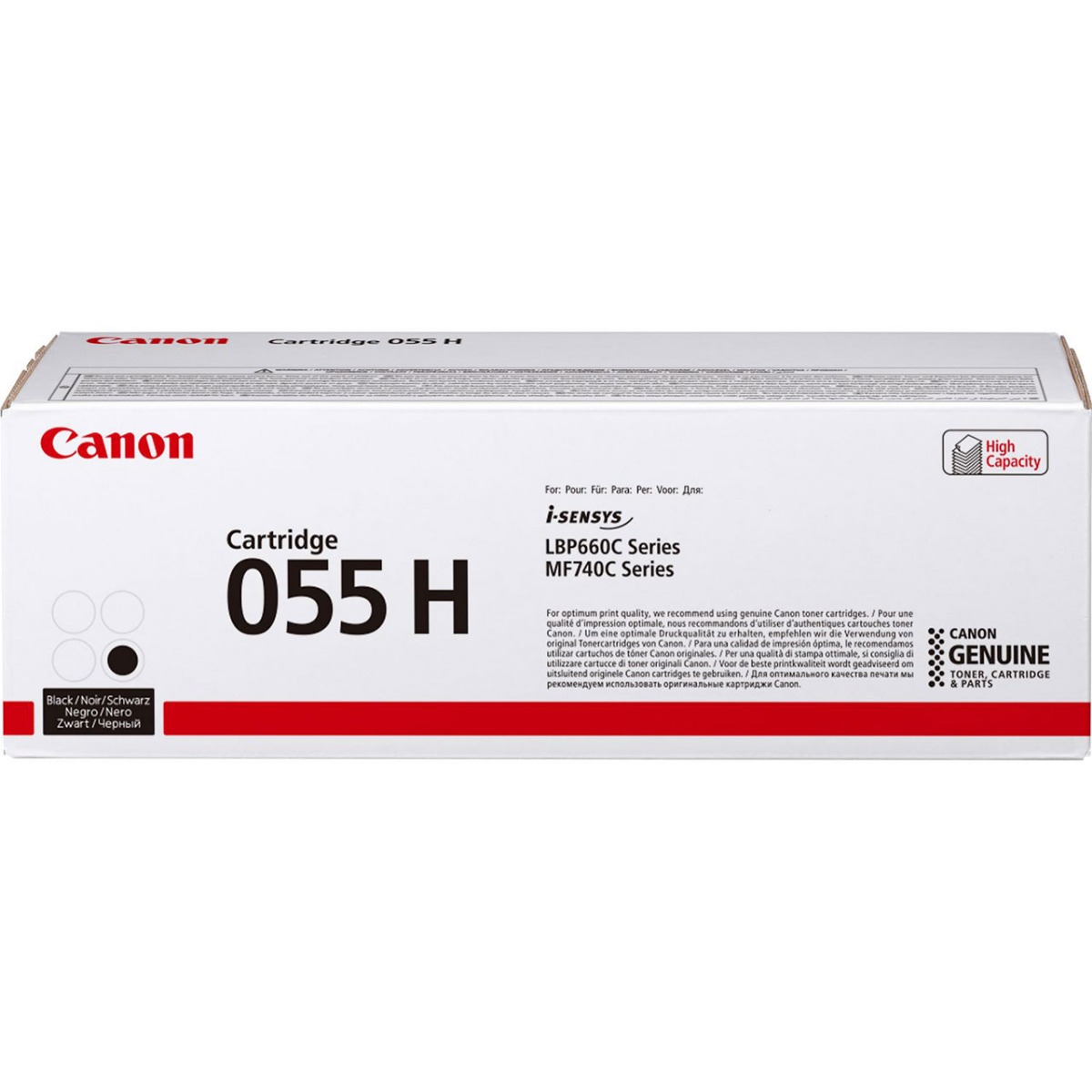 КАСЕТА ЗА CANON i-SENSYS LBP660C series/MF740C Series - Black - HIGH CAPACITY - CRG055HBK (CRG-055HBK) - PN 3020C002AA