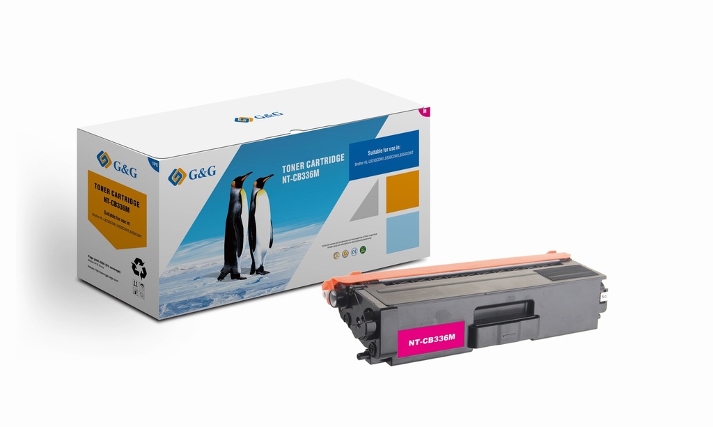 КАСЕТА ЗА BROTHER HL L8250CDN/L8350CDW/MFC L8650CDW/L8850CDW/DCP L8400CDN/L8450CDW - HIGH CAPACITY - Magenta - TN326M (TN-326M) - PN NT-CB336M - G&G