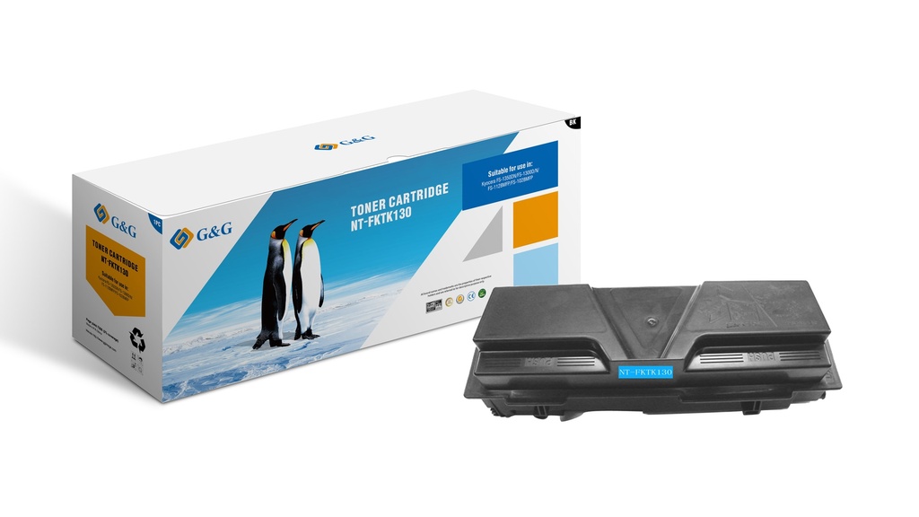 УНИВЕРСАЛНА КАСЕТА ЗА KYOCERA FS1300D - TK130 (TK-130)/TK132 (TK-132)/TK134 (TK-134) - 1T02HS0EU0 - 1T02HS0US0 - 1T02HS0AS0 - Black - PN NT-FKTK130 - G&G