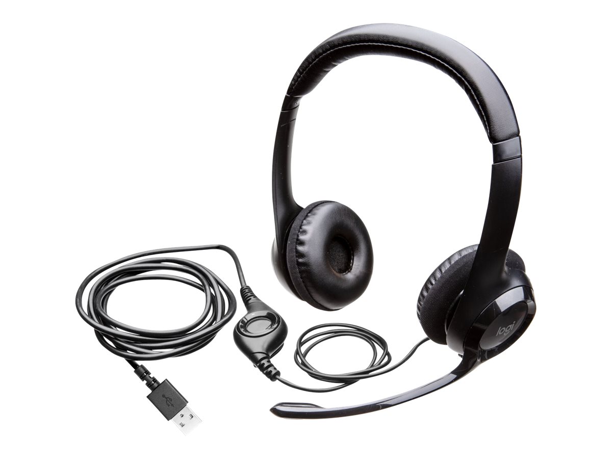 СЛУШАЛКИ LOGITECH H390 - Black - PN 981-000406