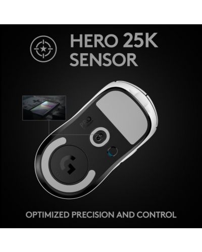 ГЕЙМЪРСКА МИШКА LOGITECH PRO X Superlight - Wireless - White - PN 910-005942