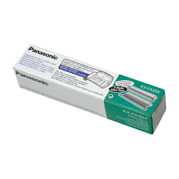 КОМПЛЕКТ 2 ТЕРМОТРАНСФЕРНИ ЛЕНТИ ЗА PANASONIC KX-FP 81/85/151/155/181/185 - 2 ROLLS -  2 pcs x 50 m - PN KX-FA55X (KXFA55X)