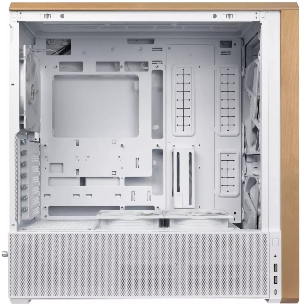 Компютърна кутия Lian Li PC housing Lancool 217 Wood / G99.LAN217W.00 - White - PN G99.LAN217W.00
