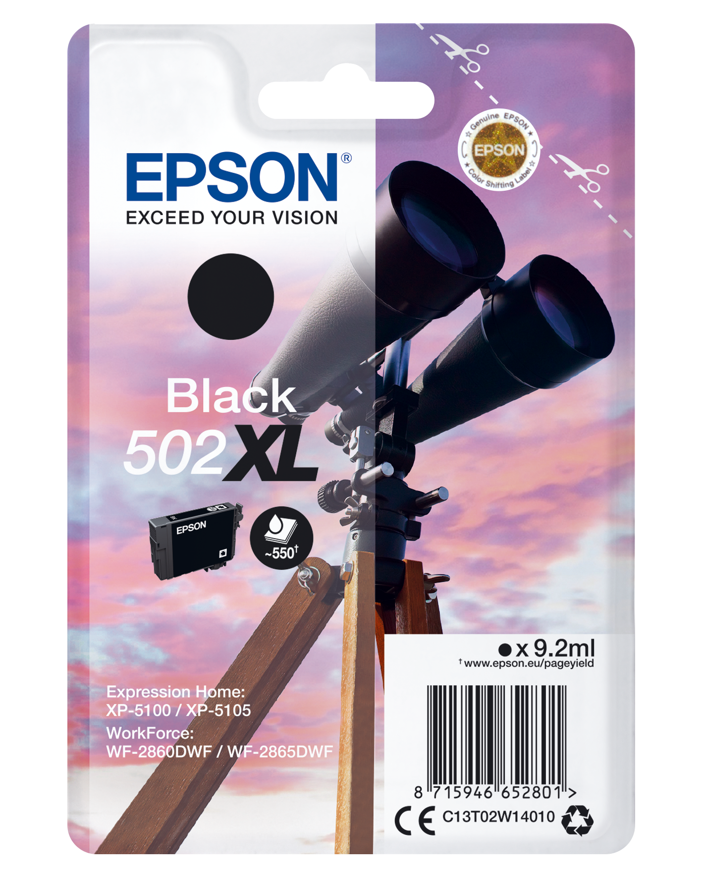 Глава за Epson Expression Home XP5100 Series - Ink - /502XL/ / C13T02W14010 - Black - PN C13T02W14010