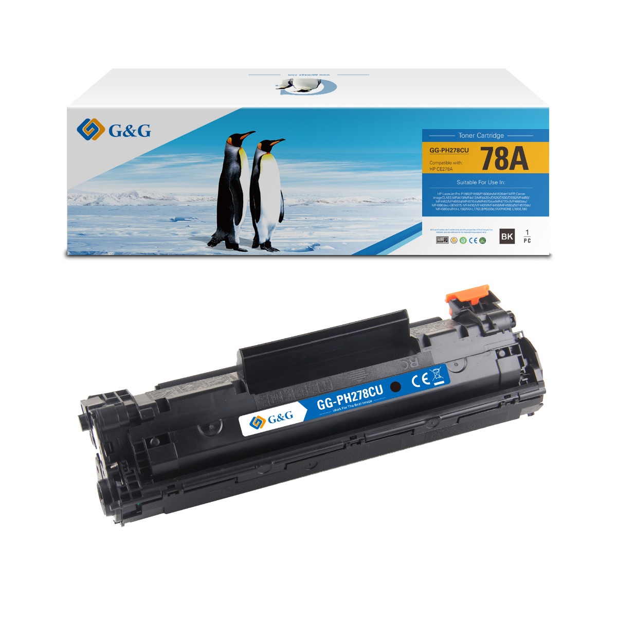 УНИВЕРСАЛНА КАСЕТА ЗА HP Laserjet PRO P1566/P1606 - Black - /78А/ - CE278A/CRG-128 (CRG128)  - PN NT-PH278CU - G&G