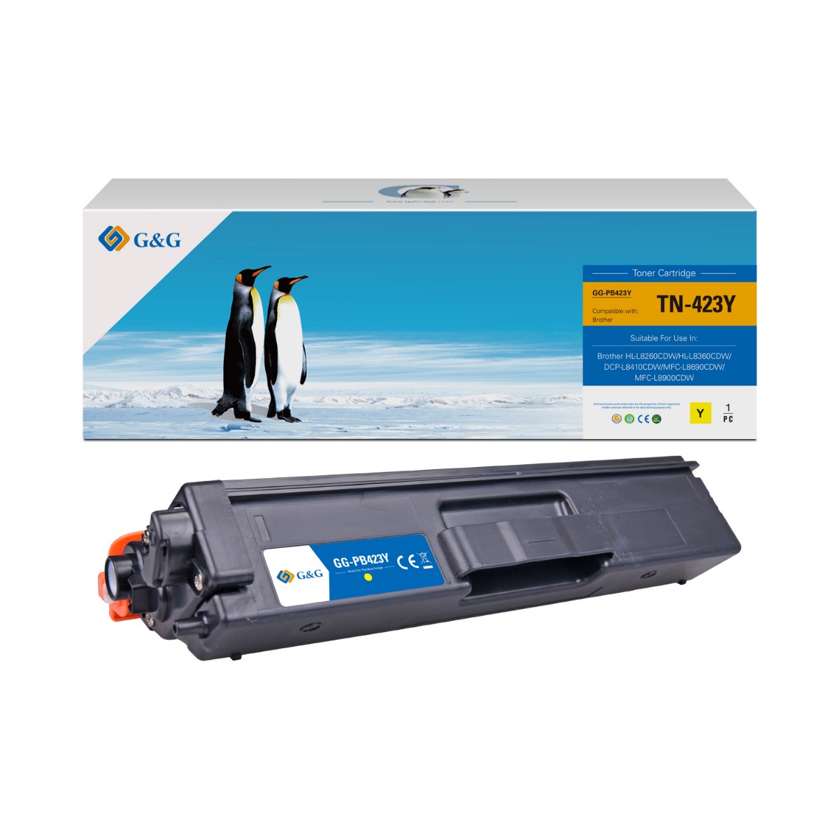 КАСЕТА ЗА BROTHER HL 8260CDW/8360CDW/DCP L8410CDW/MFC L8690CDW/L8900CDW - Yellow - TN423Y (TN-423Y) - PN NT-CB423Y - G&G