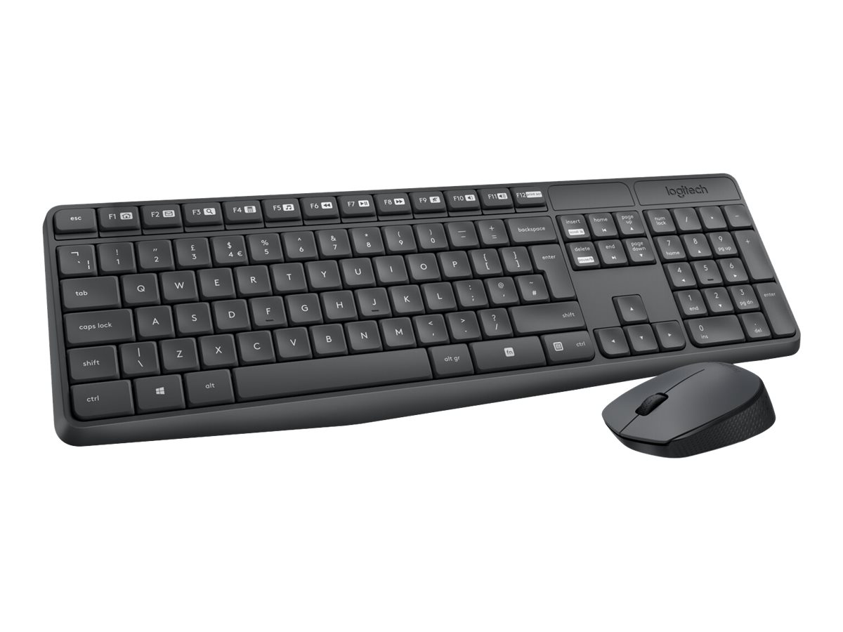 КОМПЛЕКТ МИШКА + КЛАВИАТУРА LOGITECH MK235U - С БДС КИРИЛИЗАЦИЯ - Wireless - Black - PN 920-007931