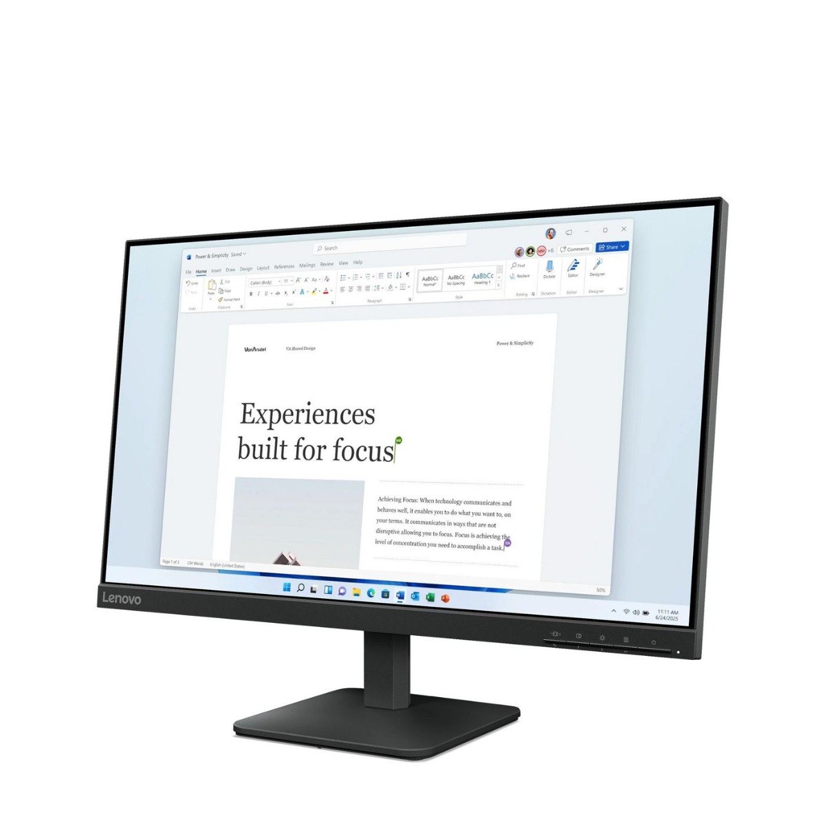 Монитор 24"Lenovo Monitor L24-4e / 68C2KAC1EU Black - PN 68C2KAC1EU