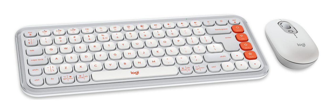 Комплект МИШКА + КЛАВИАТУРА Logitech Mouse and keyboard set Pop Icon Combo / 920-013141 - White - PN 920-013141