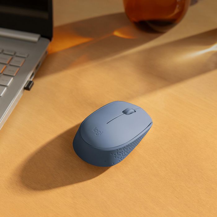 МИШКА LOGITECH M171 - Оптична / Optical - 1000 dpi - Wireless / Безжична - Blue Grey - PN 910-006866