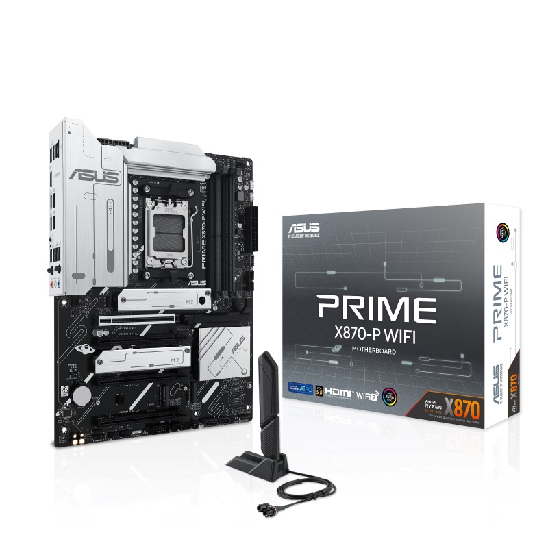 Дънна платка Asus Motherboard Prime X870-P WiFi / 90MB1IS0-M0EAY0 - Black/White - PN 90MB1IS0-M0EAY0