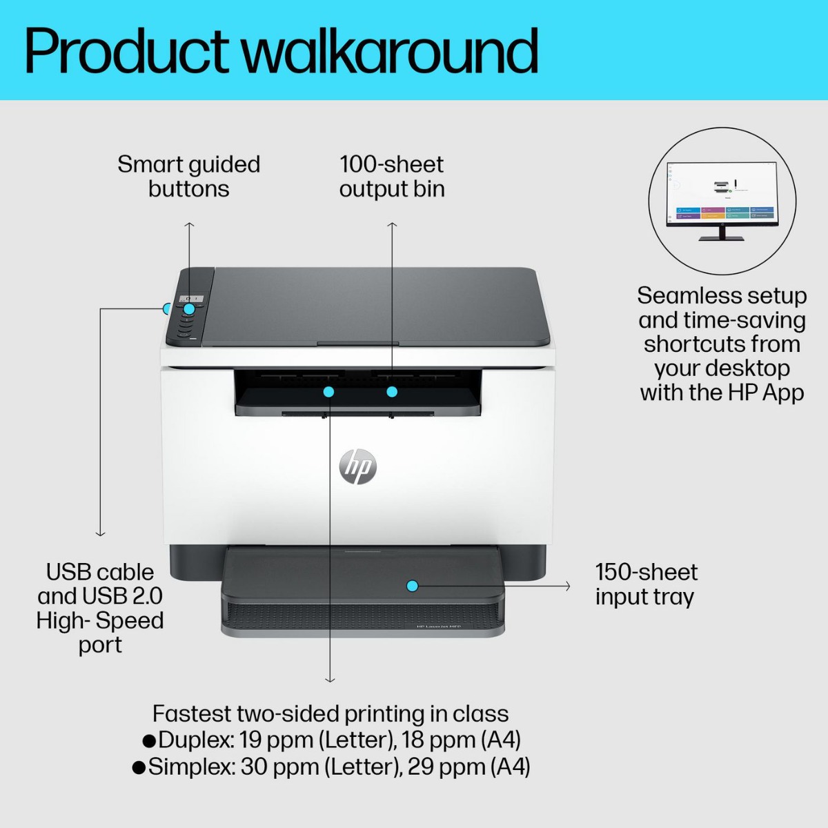 МУЛТИФУНКЦИОНАЛНО ЛАЗЕРНО УСТРОЙСТВО HP M234D - PN 8J9K4F