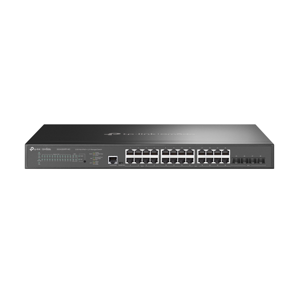 Суич TP-LINK Switch SG3428XPP-M2 / TL-SG3428XPP-M2 - Black - PN TL-SG3428XPP-M2