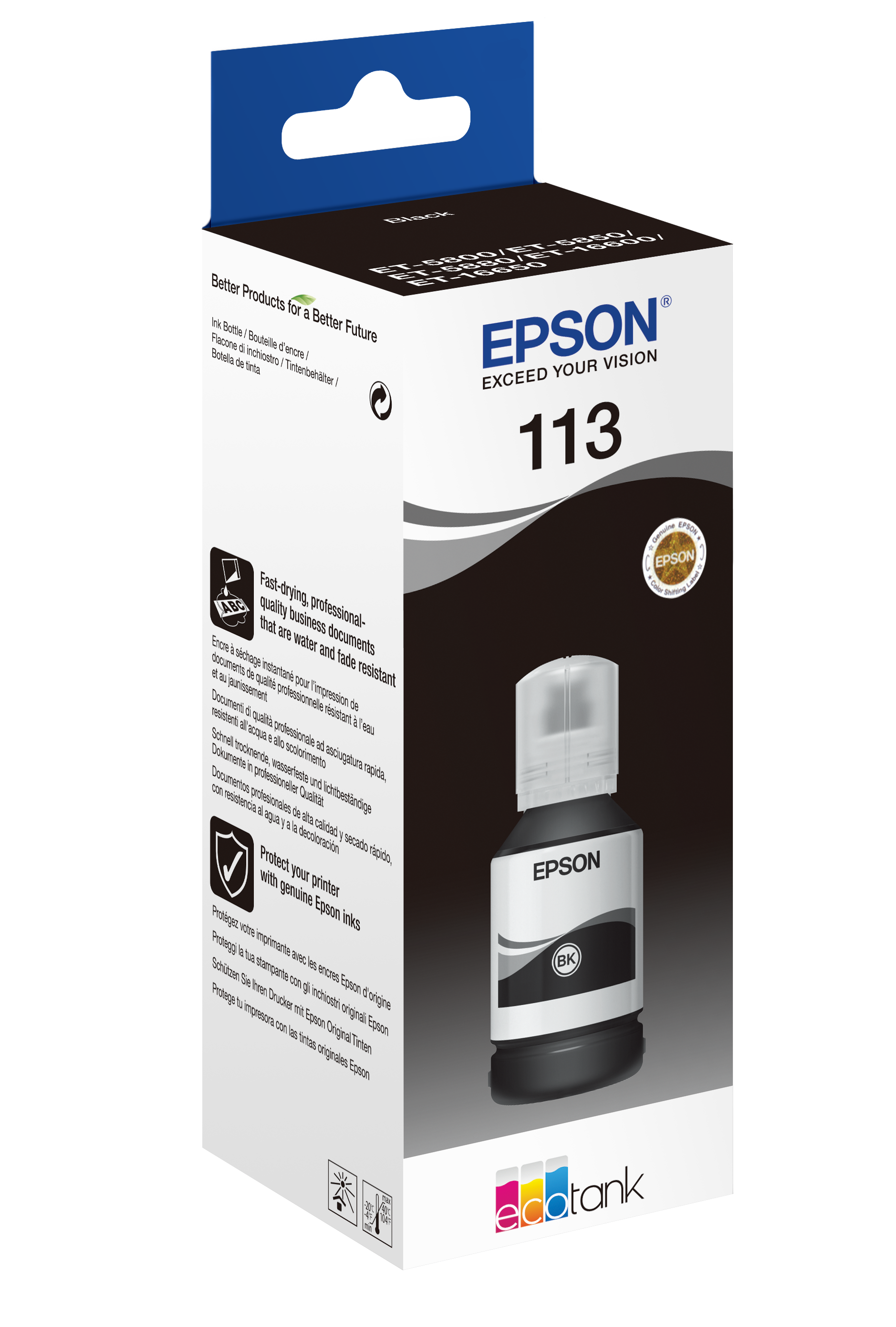 Бутилка мастило за Epson EcoTank Pro ET-5100/ET-5800 Series - Ink - /113/ / C13T06B140 - Black - PN C13T06B140