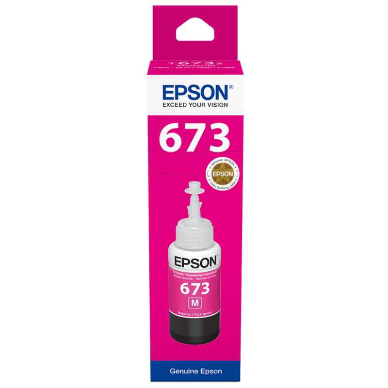 БУТИЛКА МАСТИЛО ЗА EPSON EcoTank L800/L810/L850/L1800/L805 - Ink Bottle - Magenta - /673/ - T6733 - PN C13T67334A 