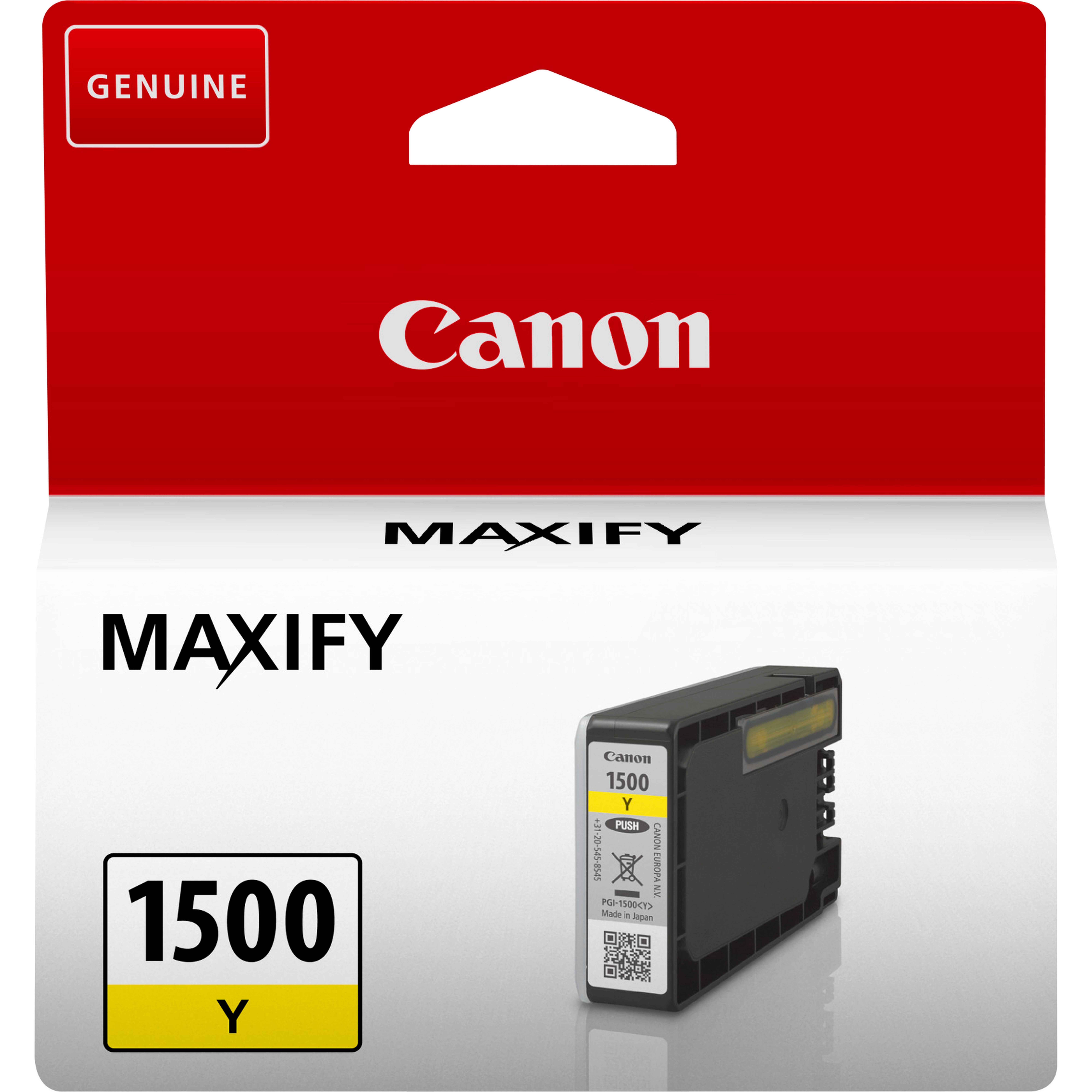 Глава за Canon Maxify MB2000/MB2100/MB2300/MB2700 Series - Ink - /1500/ - PGI1500Y (PGI-1500Y) / 9231B001 - Yellow - PN 9231B001