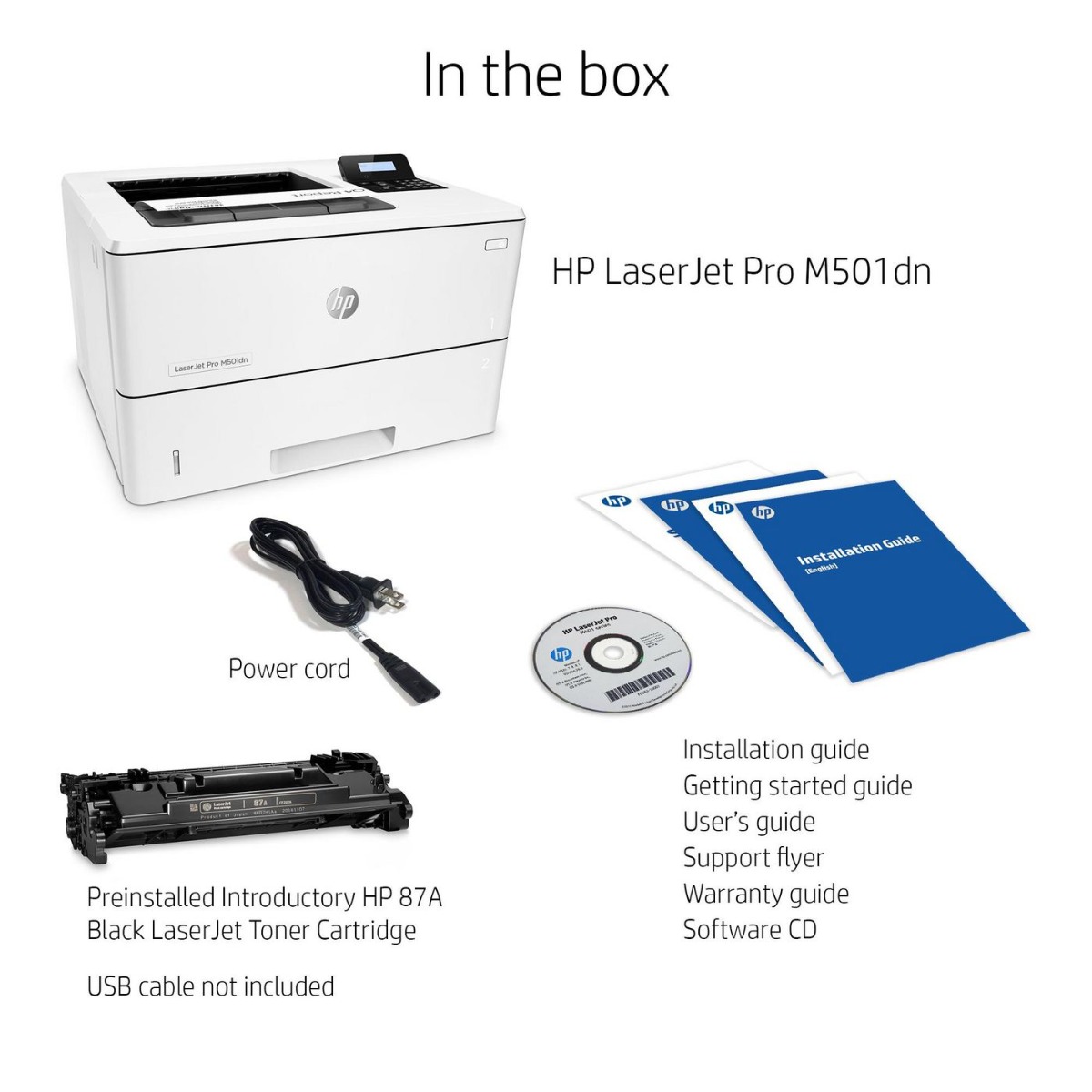 ЛАЗЕРЕН ПРИНТЕР HEWLETT PACKARD Laserjet PRO 501DN - J8H61A #B19