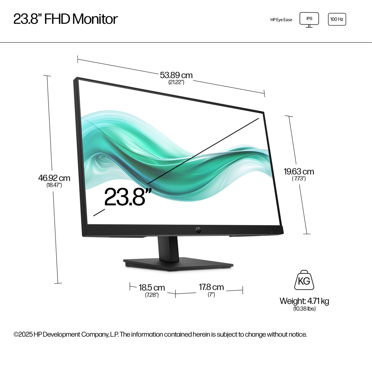 Монитор HP Monitor B0BU9UT / B0BU9UT#ABB Black (23.8 ") - PN B0BU9UT#ABB