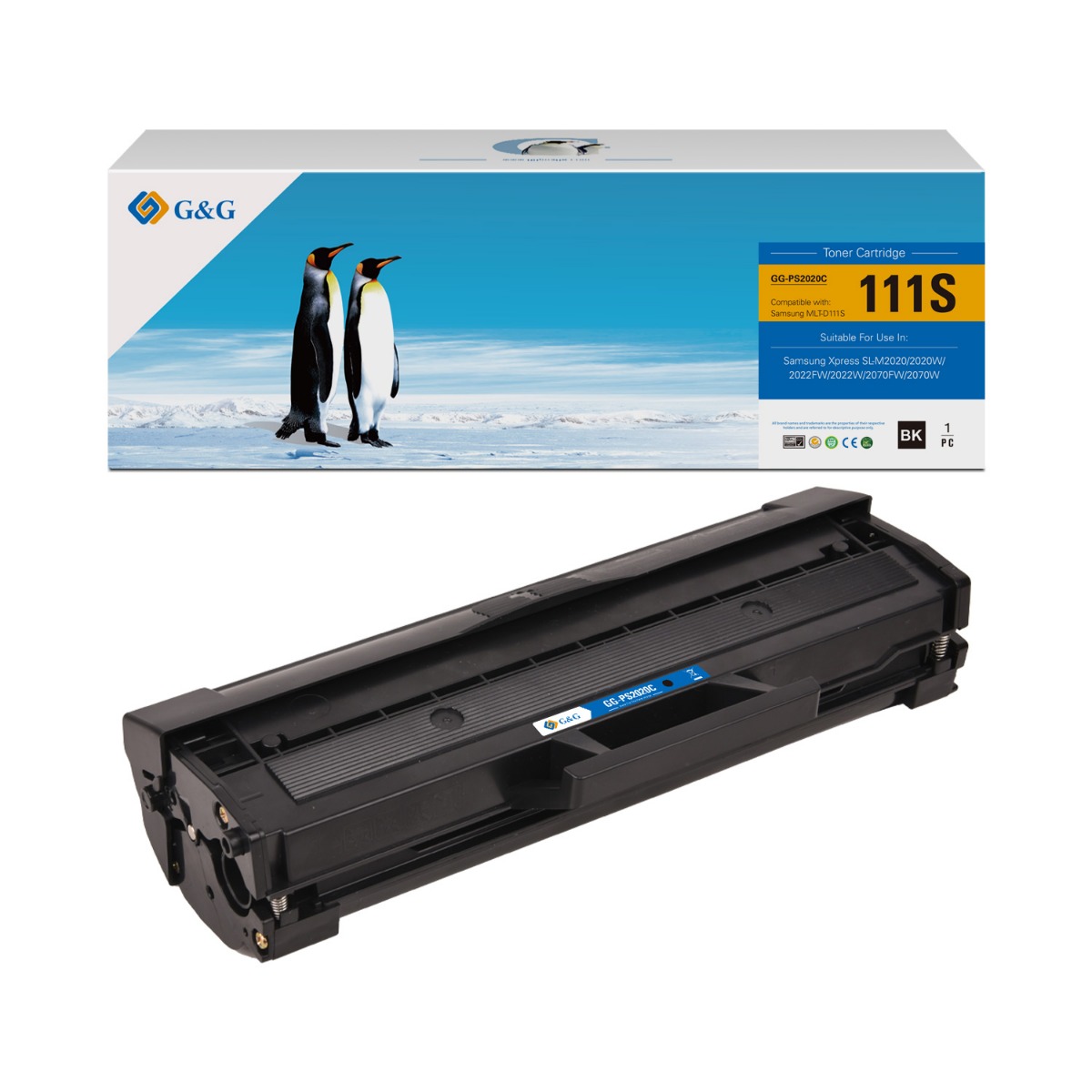 КАСЕТА ЗА SAMSUNG M2020/M2020W/M2022/M2022W/M2070/M2070W/M2070F/M2070FW - MLT-D111S (MLTD111S) / SU810A - Black - PN NT-PS2020C - G&G