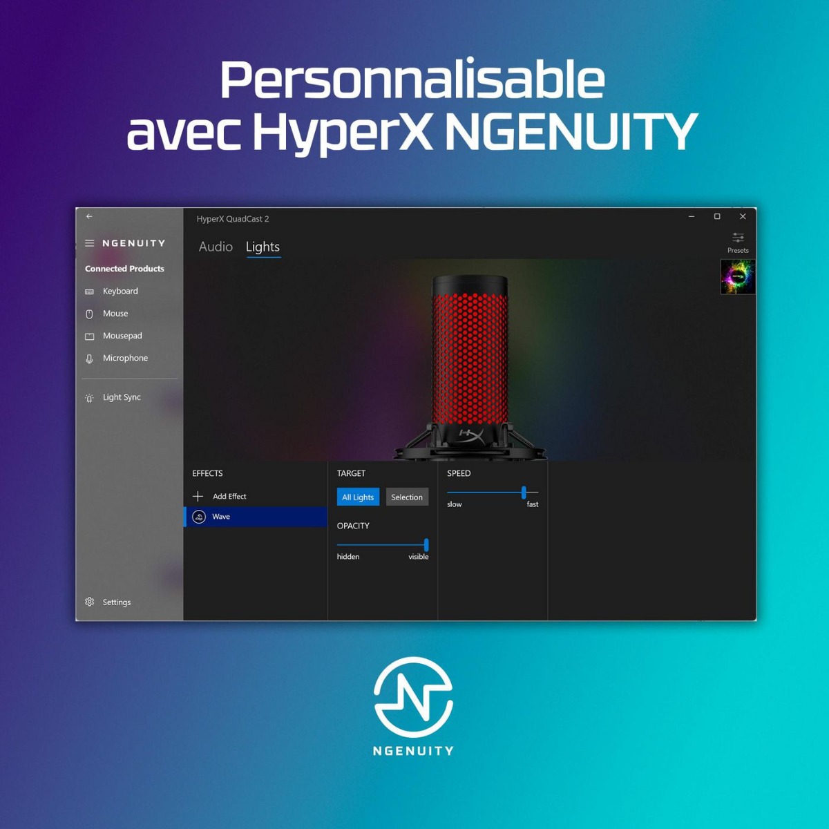 Микрофон HyperX Microphone QuadCast 2 / 872V1AA Red/Black - PN 872V1AA