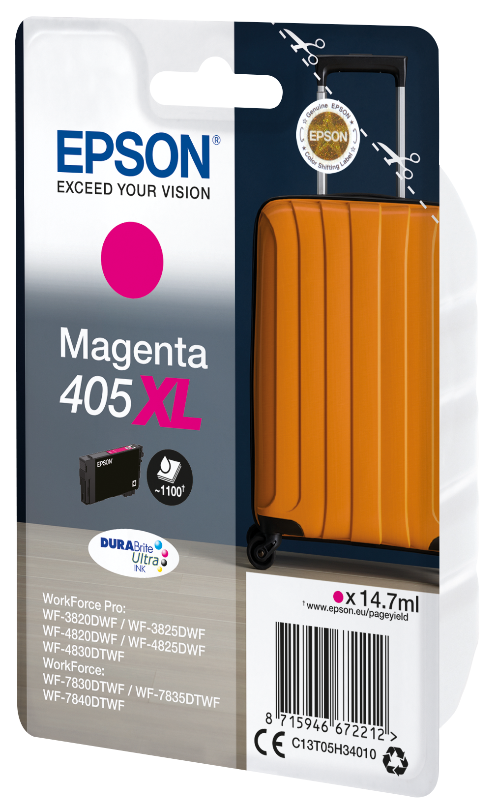 Глава за Epson WorkForce Pro WF3800/WF4800/WF7800 Series - Ink - /405XL/ / C13T05H34010 - Magenta - XL - PN C13T05H34010