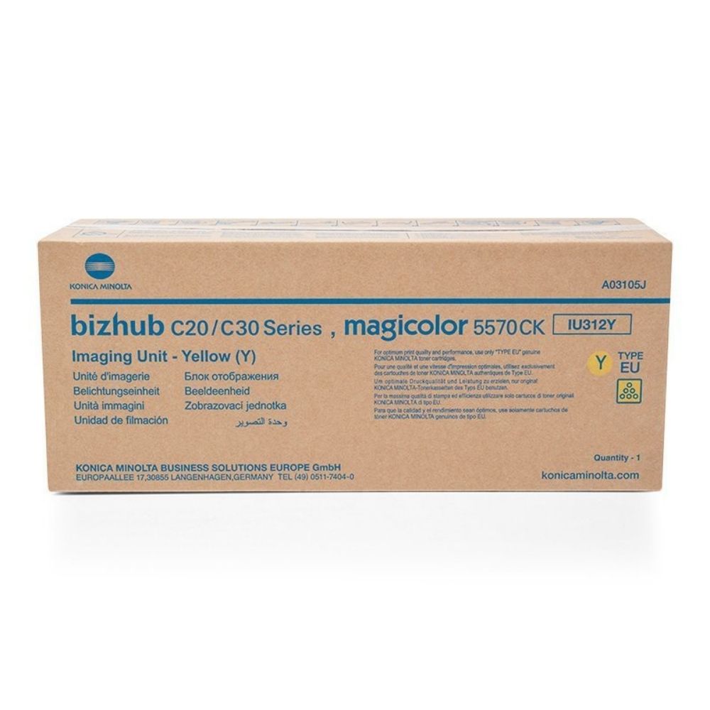 БАРАБАННА КАСЕТА ЗА KONICA MINOLTA BIZHUB C20/C30 - Yellow - Drum Unit - IU312Y (IU-312Y) - PN A03105J