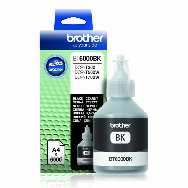 БУТИЛКА МАСТИЛО ЗА BROTHER DCP T300/T500W/T700W - Ink Bottle - Black - PN BT6000BK (BT-6000BK)
