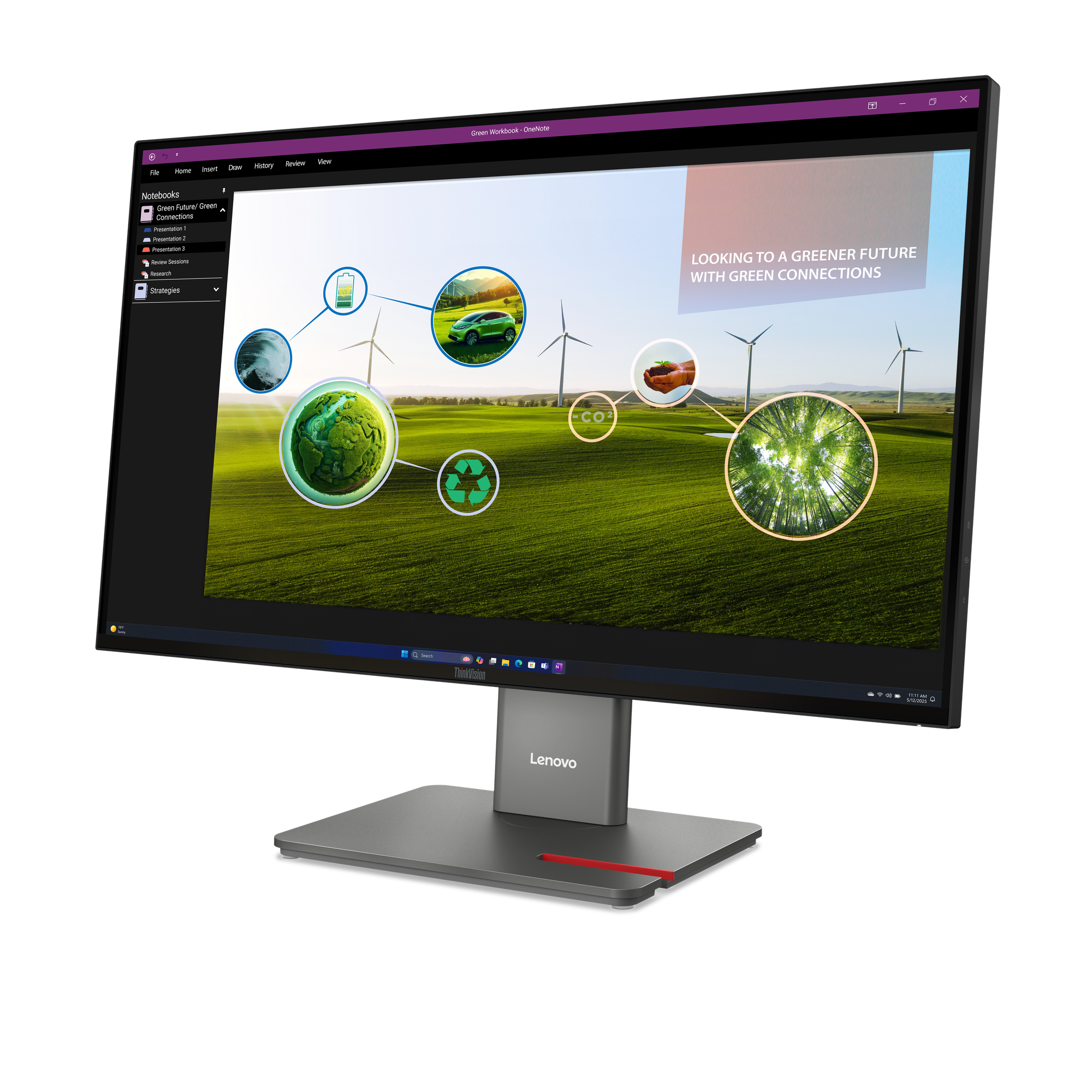 Монитор 27" Lenovo Monitor P27Q-40 / 64A7GAT6EU Black - PN 64A7GAT6EU