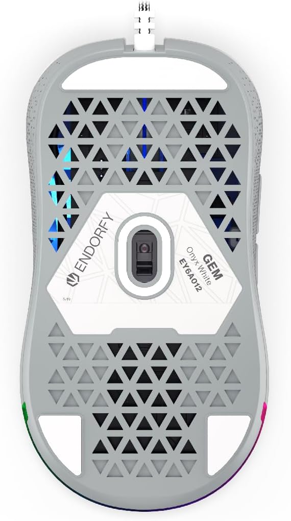 МИШКА ENDORFY GEM OWH PMW3325 USB - Ultralight Gaming mouse - max 8000 dpi - White - PN EY6A012