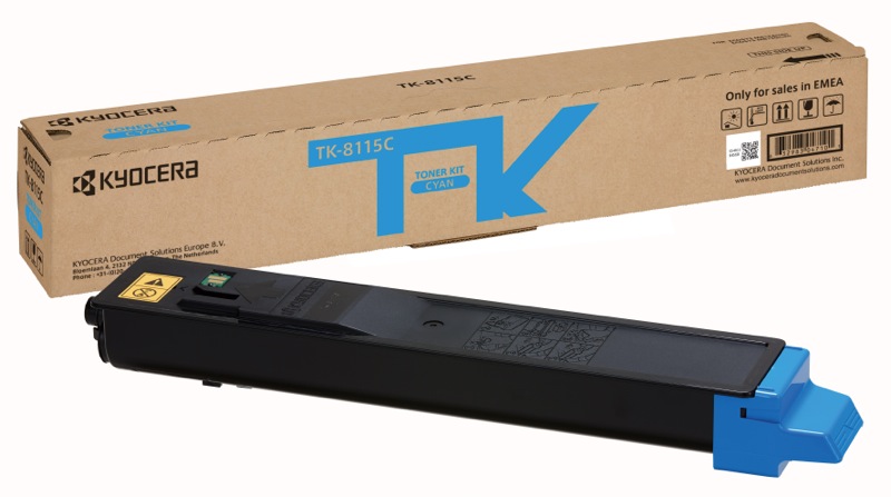 Тонер касета за Kyocera ECOSYS M8100 Series - Toner - TK-8115C (TK8115C) / 1T02P3CNL0 - Cyan - PN 1T02P3CNL0