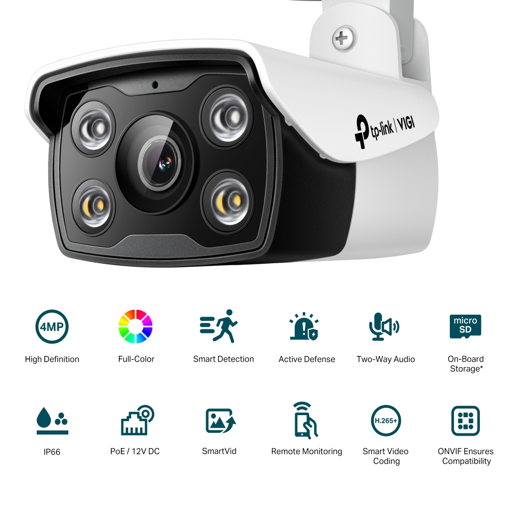Камера за видеонаблюдение TP-LINK Surveillance camera C340 2.8mm / VIGI C340(2.8mm) - White - PN VIGI C340(2.8mm)