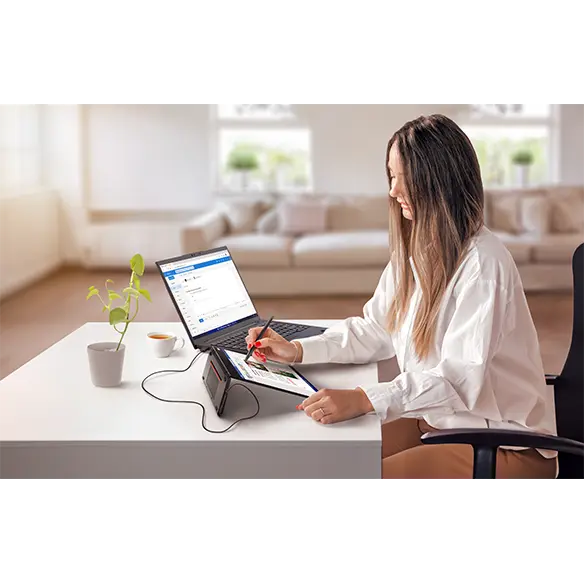 Преносим монитор Lenovo 14" Monitor ThinkVision M14t Gen 2 / 63FDUAT6WL Black - PN 63FDUAT6WL