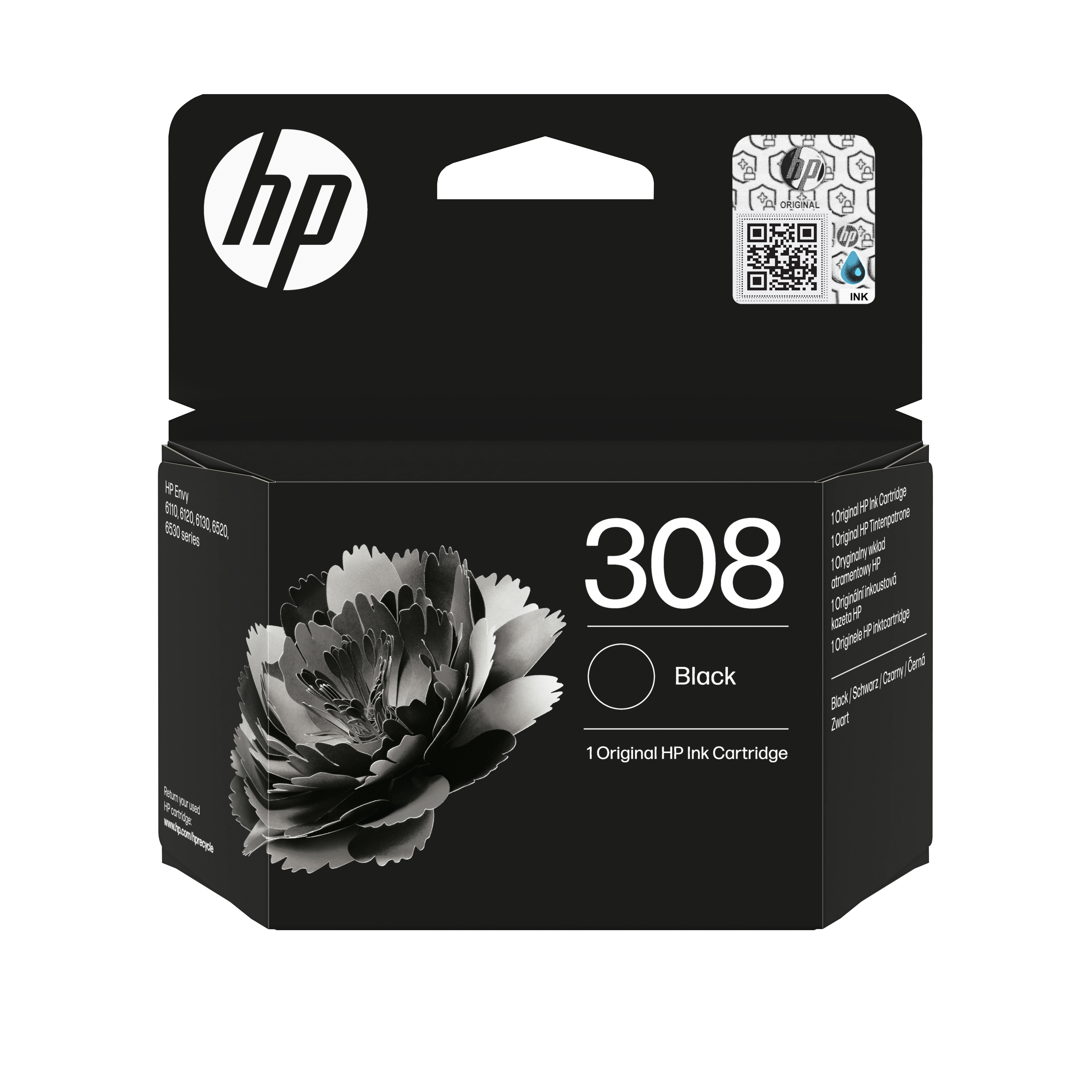 ГЛАВА ЗА HP Envy 6100/6500 Series - Ink - /308/ / 7FP21UE - Black - PN 7FP21UE