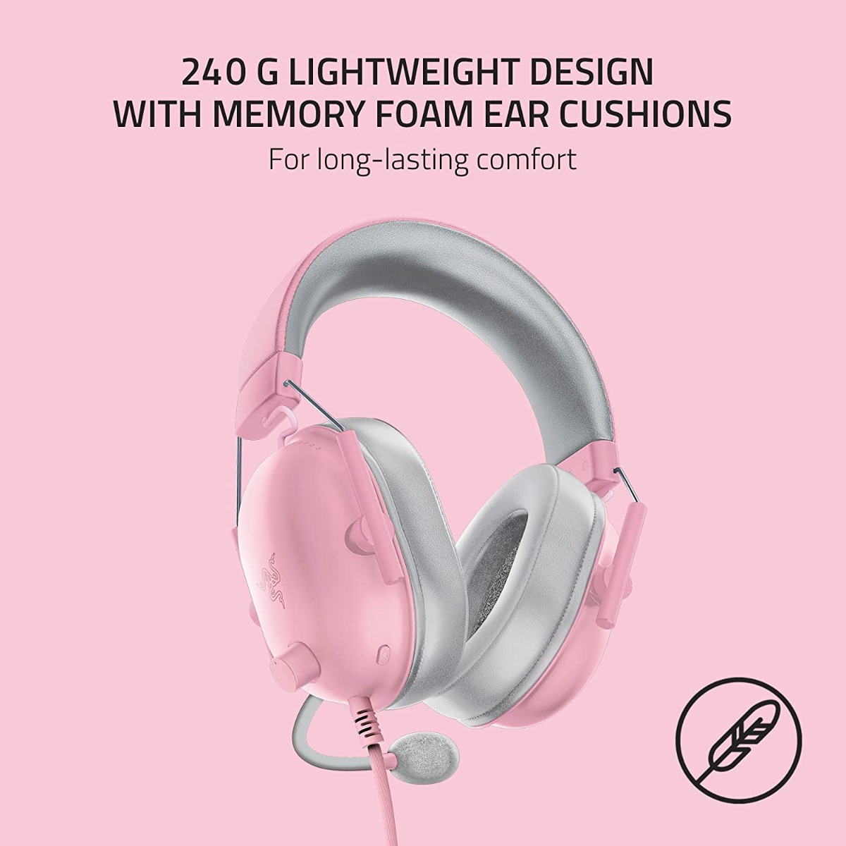 Гейминг слушалки Razer Headset BlackShark V2 X / RZ04-03240800-R3M1 - Pink - PN RZ04-03240800-R3M1
