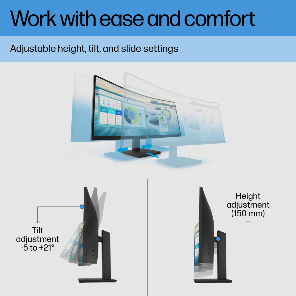Монитор HP Monitor 21Y56AA / 21Y56AA#ABB Black (34 ") - PN 21Y56AA#ABB